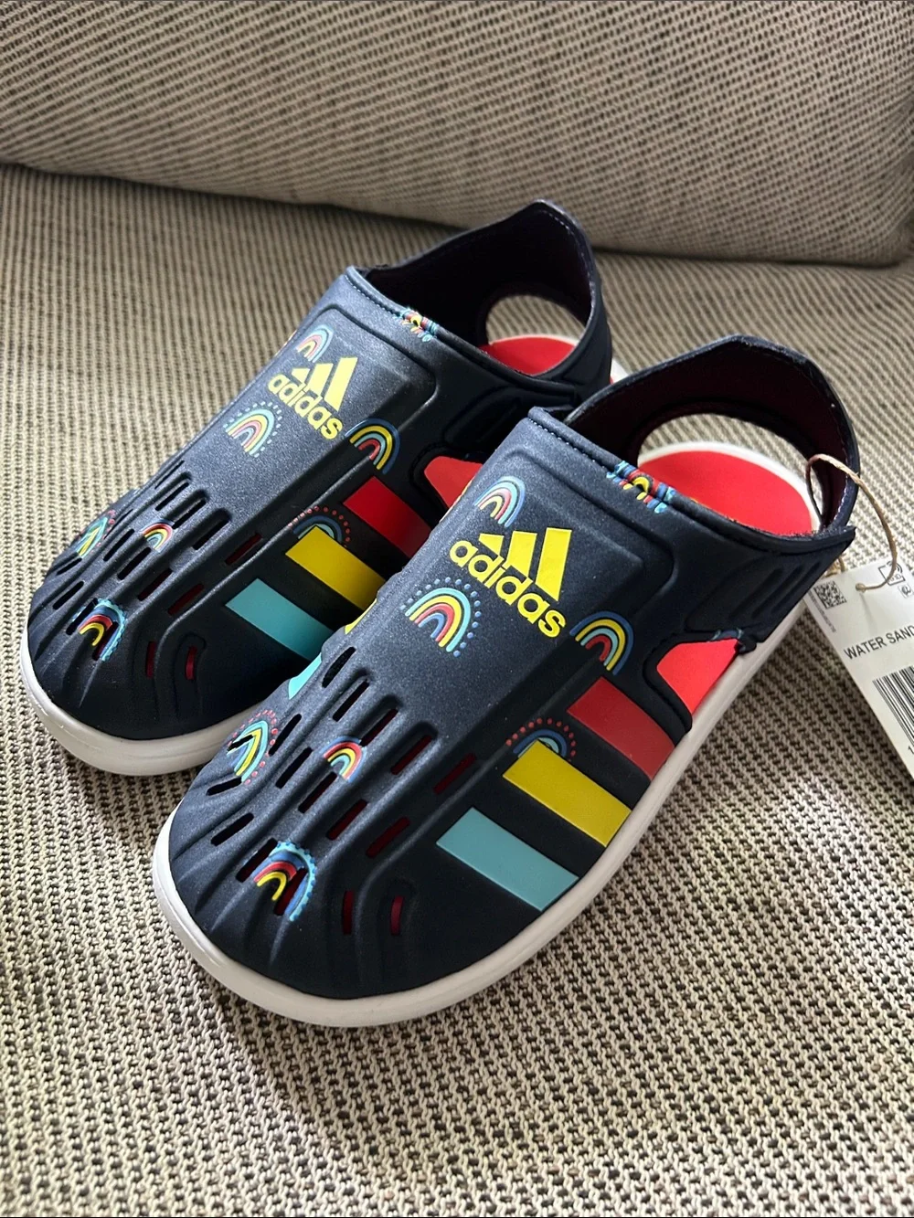 adidas Kids Navy Rainbow Water Sandal